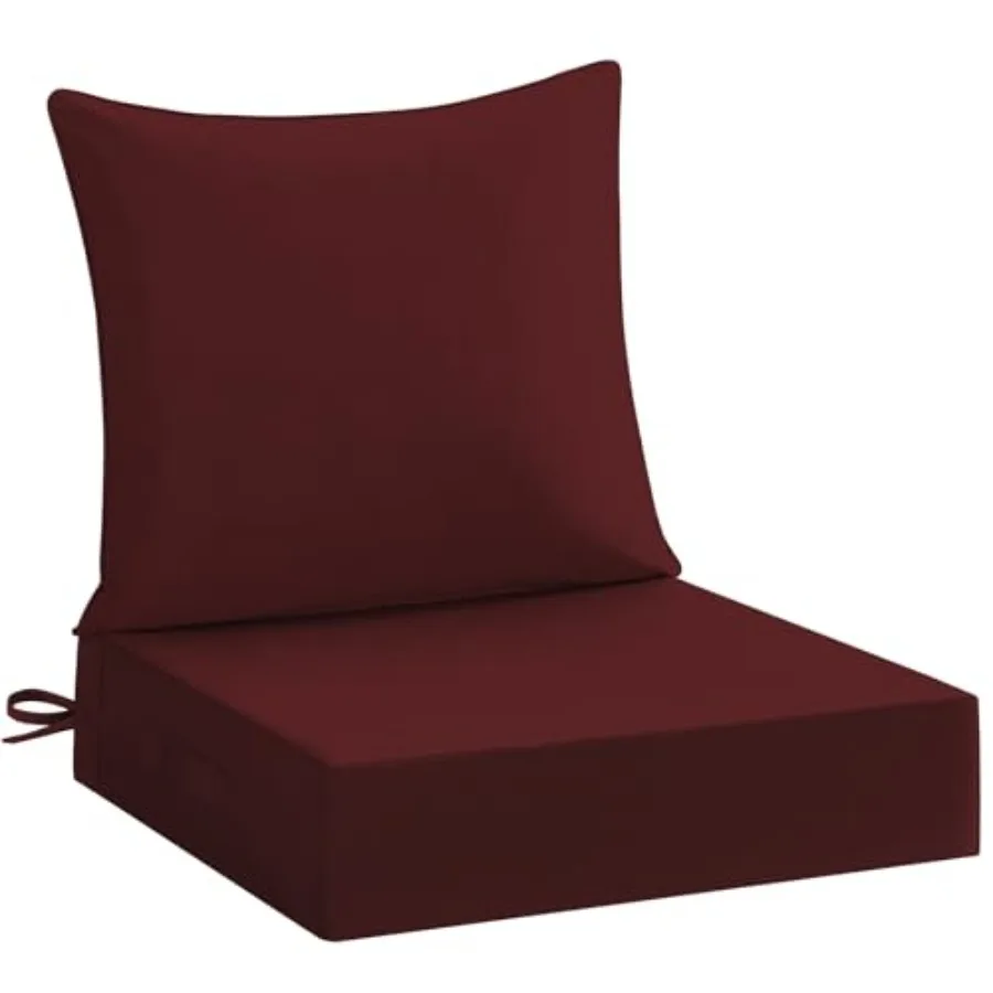 Outdoor Chair Cushions Waterproof Fade Resistant Patio Furniture Cushions with Handle and Removable Cover Deep Seat Outdoor Cus