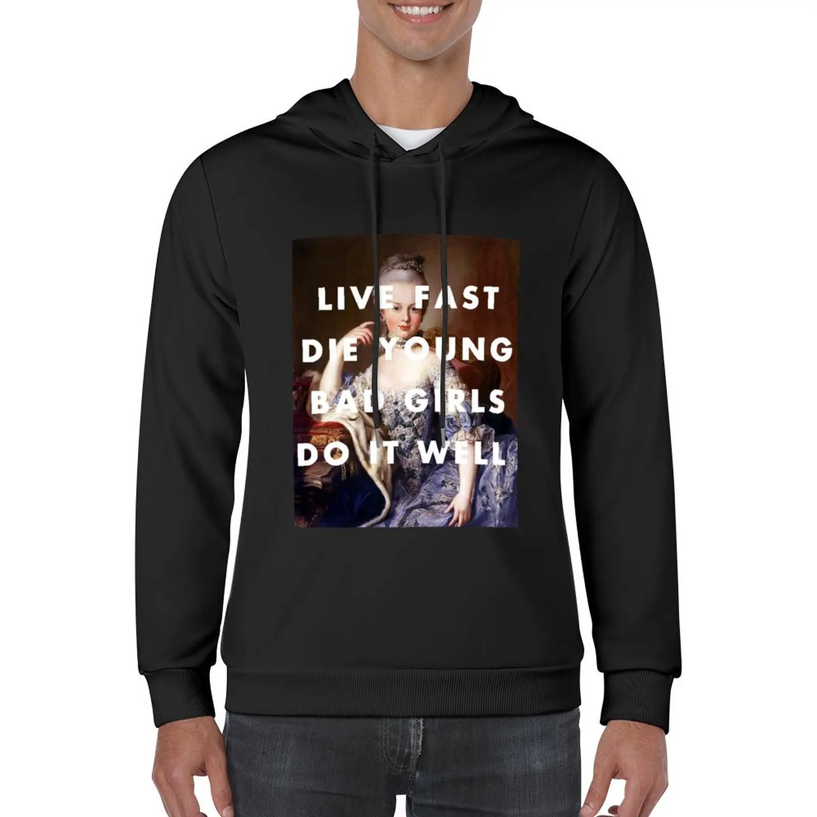 العيش بسرعة يموت الشباب الفتيات السيئات تفعل ذلك بشكل جيد هوديي ملابس رجالي النمط الياباني ملابس الرجال قميص العرق مجموعة جديدة مقنعين المحملة