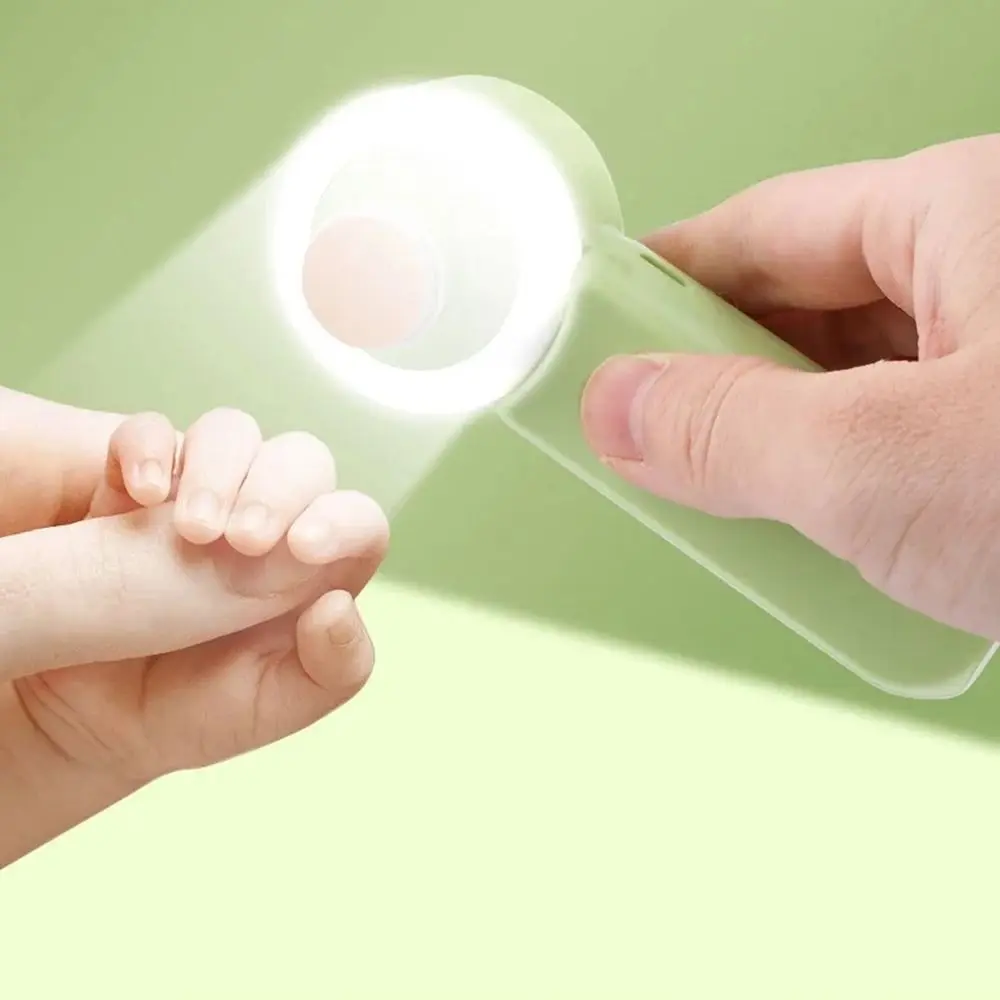 

Anti-clamping Newborn Electric Nail Clipper Low Noise 6 Grinding Heads Luminous Toddler Grinder Set Portable Soft Lamp