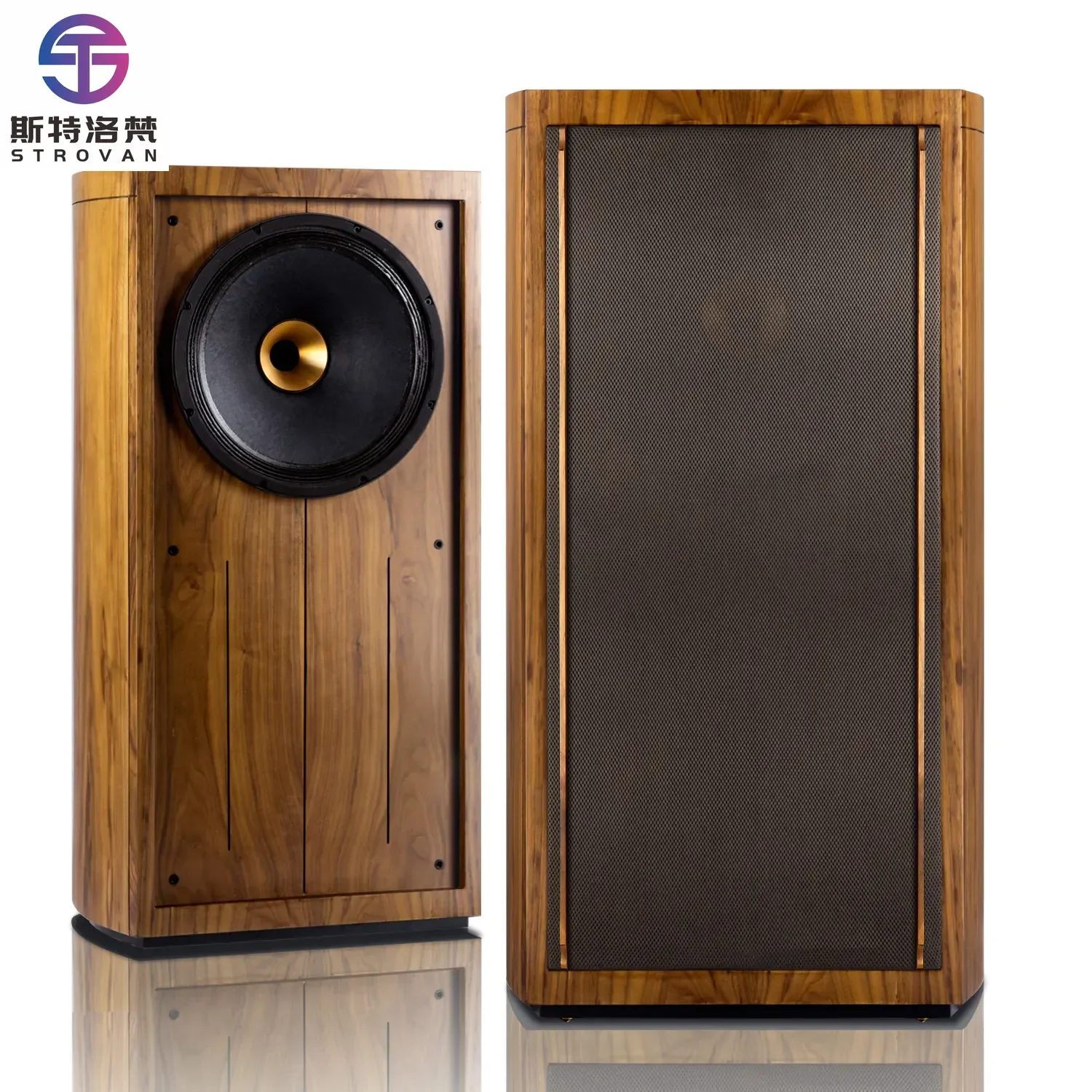 Coaxial-15 Floor Speaker Tower Speaker Wooden Case Passive None-Battery Lossless