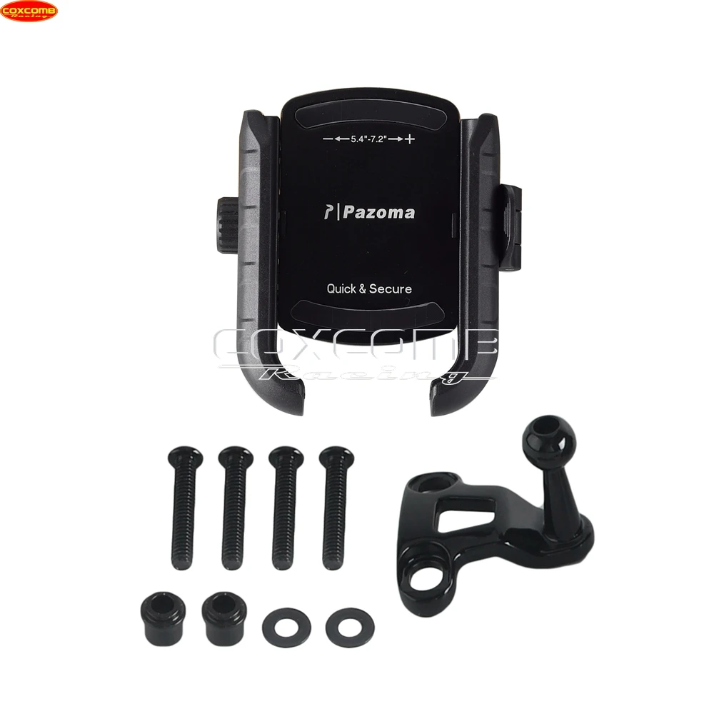 Handlebar Phone Carrier Mount Holder Cellphone Support 360 Rotation Bracket For Harley Softail Touring Trike Sportster 2000-2023