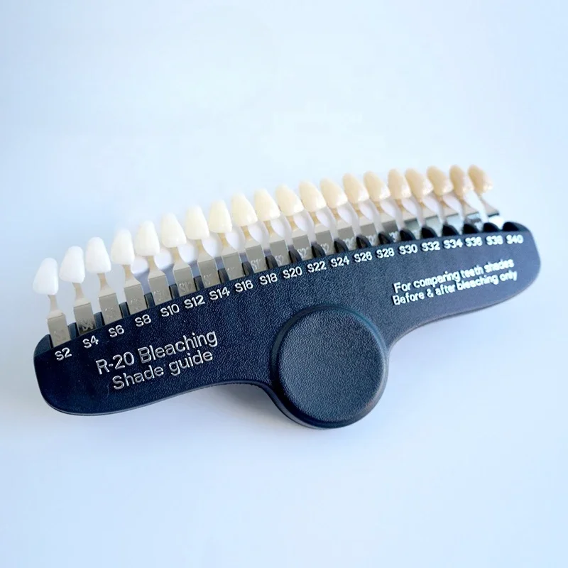 Клиника Использование стоматолов Porcelains 3D цвета Направляющая оттенка Отбеливание зубов Отбеливание 20 цветов Направляющая оттенка