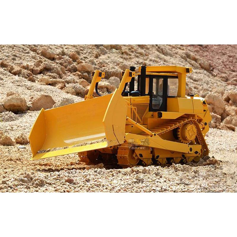 

In Stock 1/14 JDM 98 DXR2 Metal Crawler Hydraulic RC Bulldozer AT9 Assembled Painted Dozer With Radio Sound Light For Tamiya