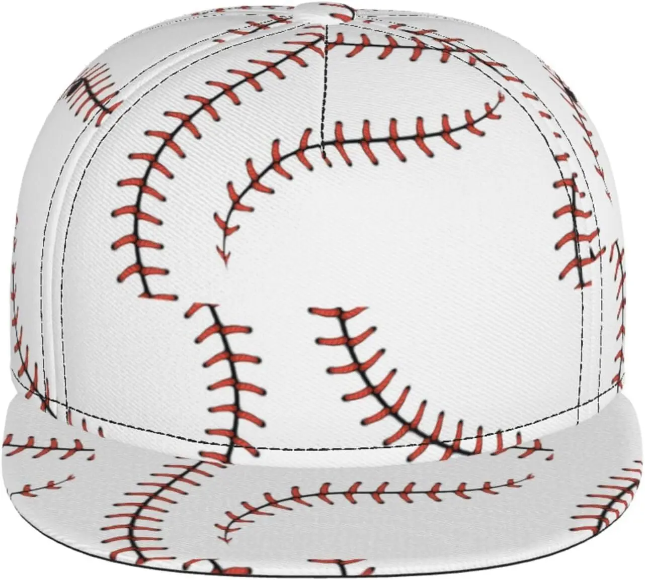 Baseball Stitches Softball Laces Print Baseball Cap for Men Women Adjustable Trucker Hat Snapback Sun Dad Cap Lightweight Unisex