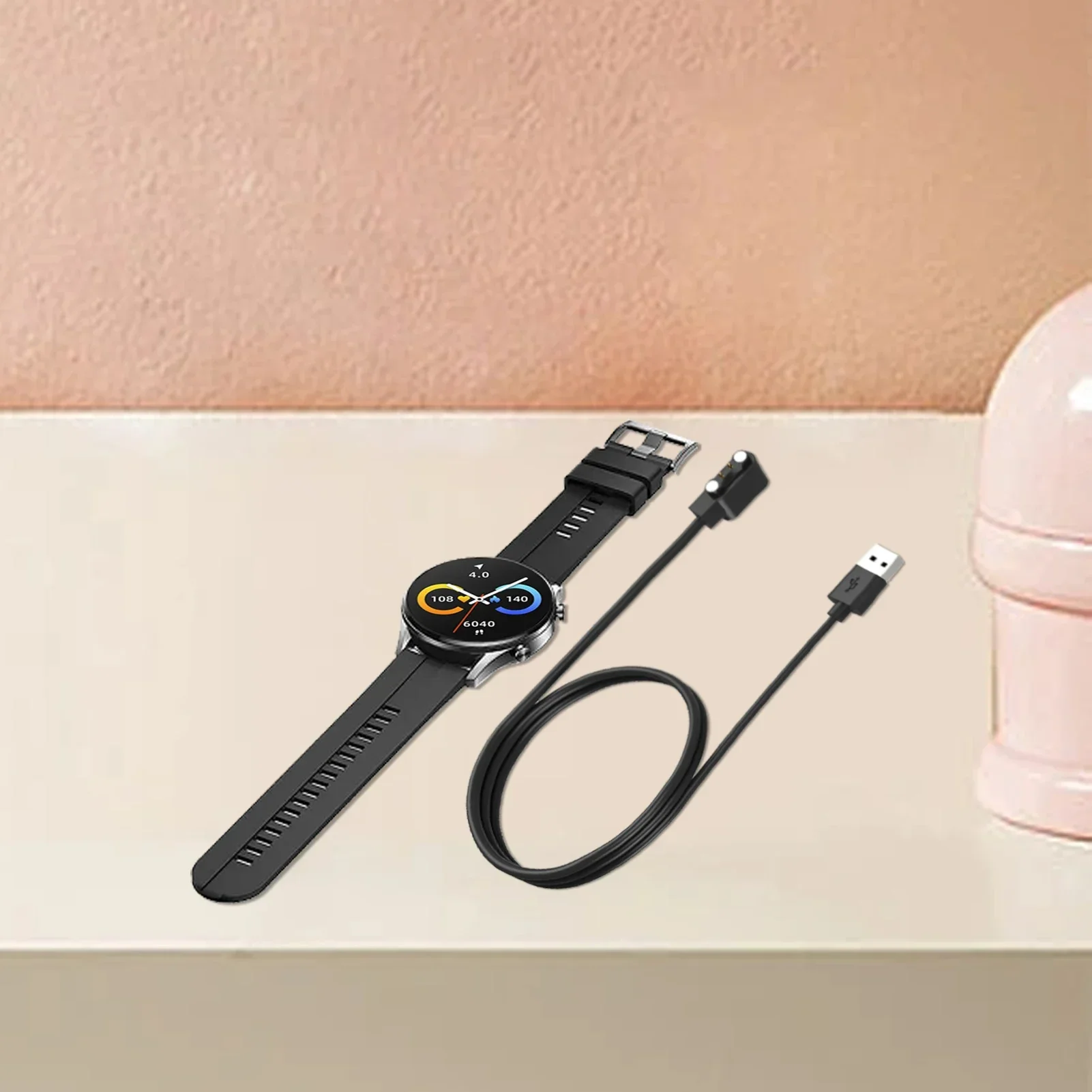 F25 USB Charging Cable For Xiaomi Imilab KW66 Charger Cable Cord For YAMAY SW022 Ticwatch GTX Haylou Solar LS05 Smart Watch