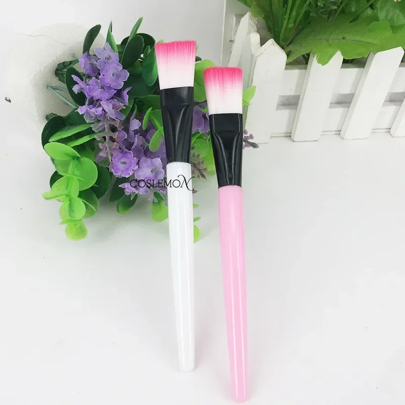 1pcs Facial Brush Professional Soft Nylon White Pink Plastic Handle DIY Beauty Tools Mixing Tools Skin Care Makeup Supplies