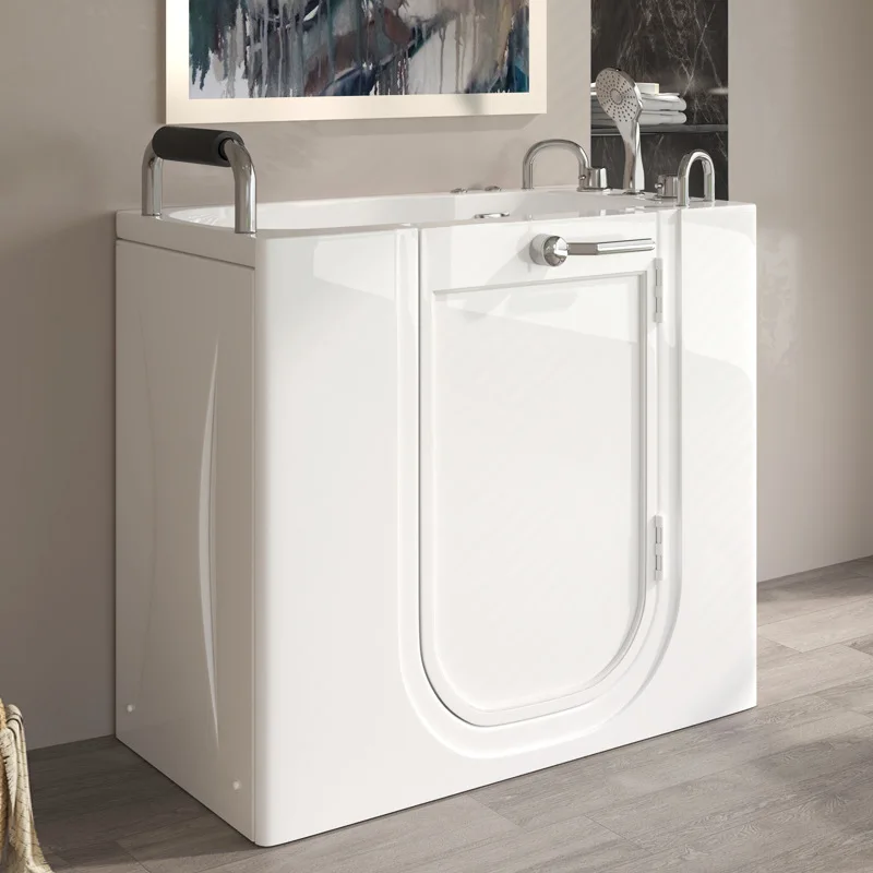 The elderly walk-in door bathtub acrylic small apartment accessible Jacuzzi