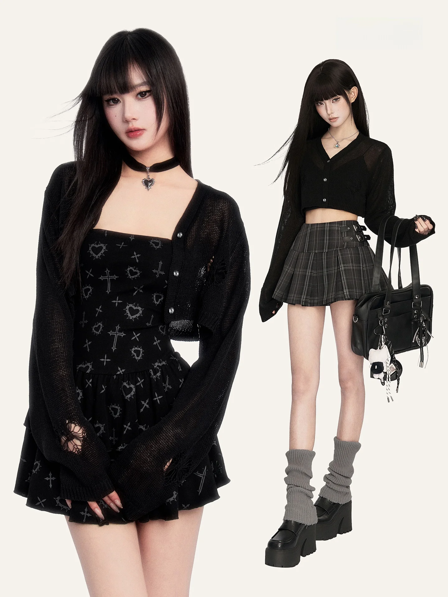 

VO Летний тонкий вязаный ор Кардиган Верхняя одежда Lazy Sle Универсальный для похудения Защита от солнца Дышащий свободный крой для поездок на работу...