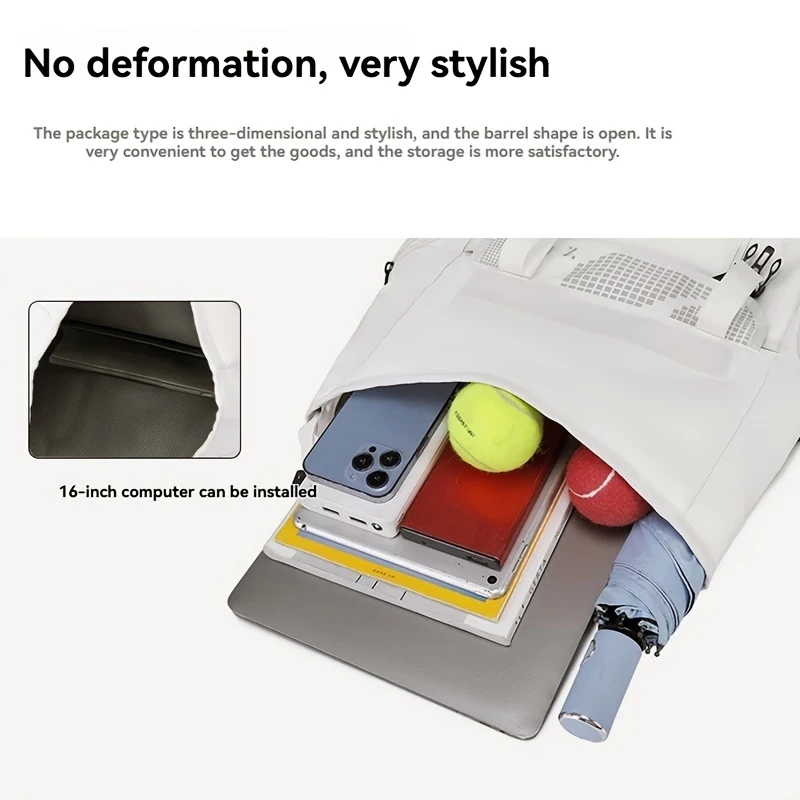 Badminton bag, tennis fitness bag, swimming large capacity 15 inch laptop backpack - view 4