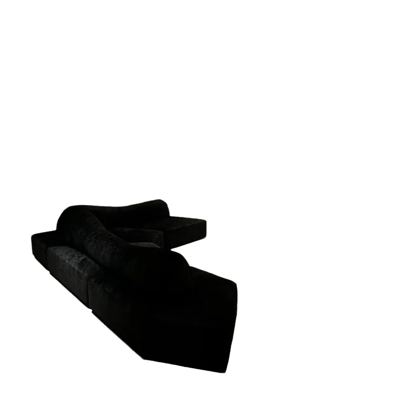 

Italian minimalist rock designer large apartment special-shaped module living room villa fabric