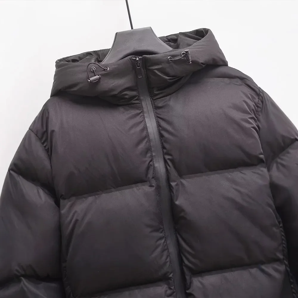 Herbst Winter Wasserdichte Windjacke CROPPED Puffer Jacke Neue Frauen Mit Kapuze Schwarz Schnee Parka Kurze Baumwolle Gefütterte Jacke Mantel