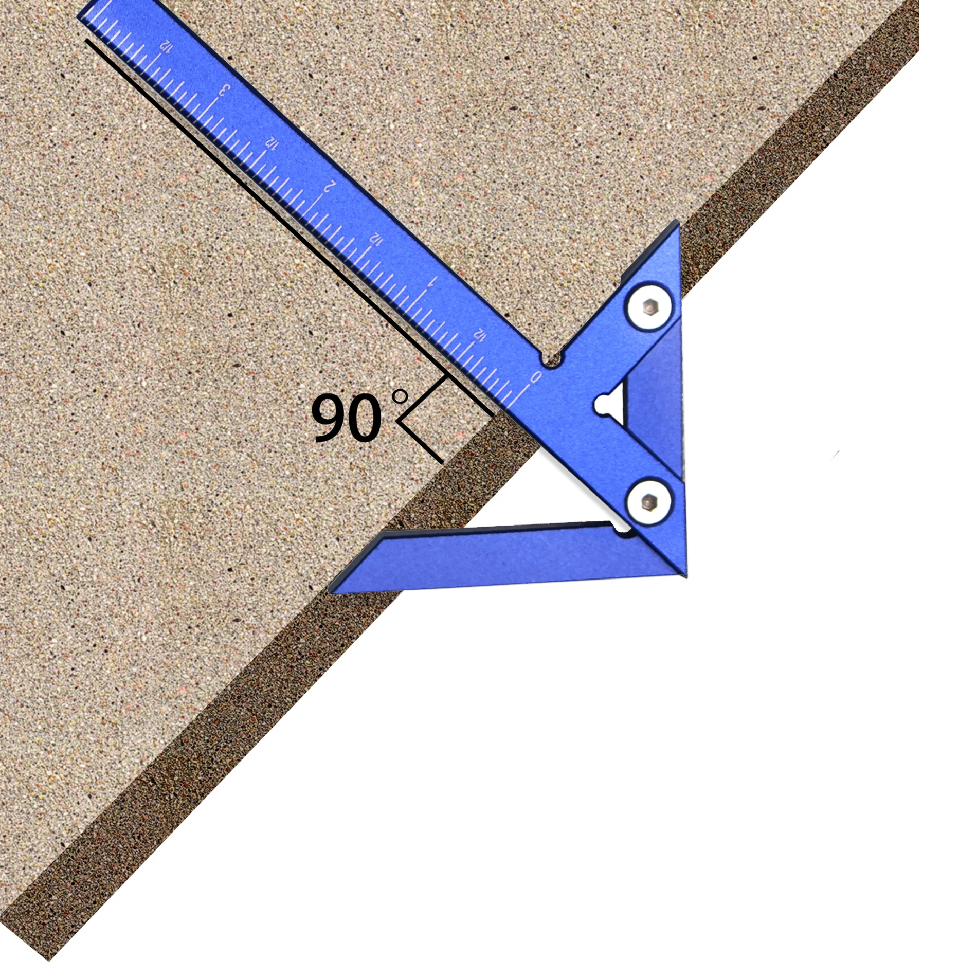 

Inch Triangular Ruler Scriber Gauge Center Write Measuring Instrument Center Finder Woodworking Line Caliber Right Angle Line