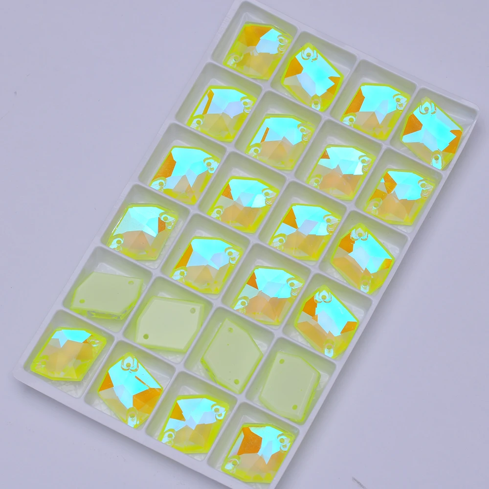 PUBRILEX Neon Cosmic Flatback Strasssteine zum Aufnähen, Glasperlen für DIY-Nähprojekte, Kristalle für Handarbeiten und Kleidungsdekoration – Detail 18