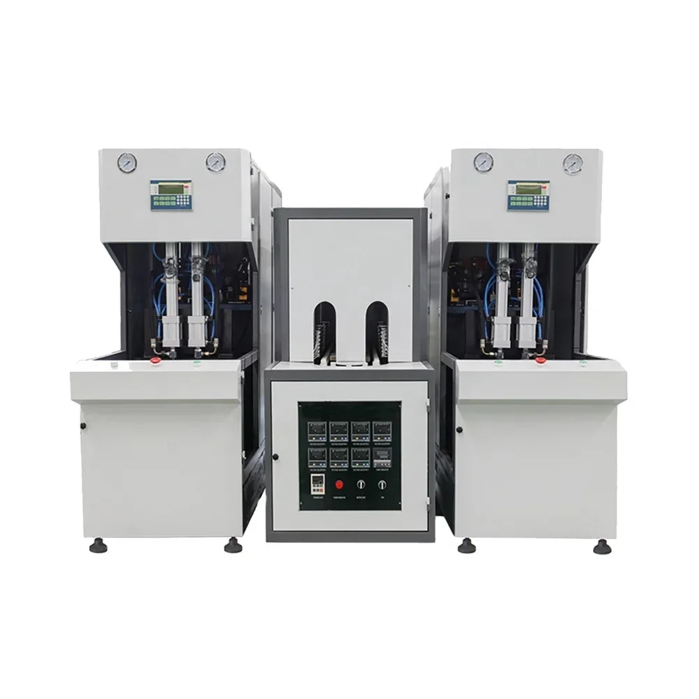 Factory Price 2 Cavities 4 Cavities Semi Automatic Plastic Pet Mineral Water Bottle Blowing Blower Blow Molding Moulding Machine