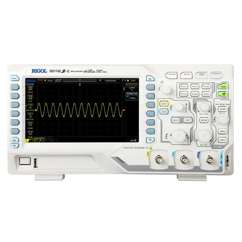 RIGOL DS1102Z-E DS1202Z-E 100-200MHz Osciloscopio digital 1GSa/s Frecuencia de muestreo 24Mpts Memoria 2 canales con RS232 UART I2C SPI