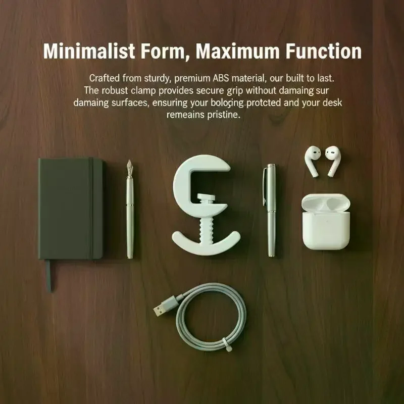 C-Shaped Adjustable Desktop Hook Multifunctional Storage: Suitable Various Scenarios Home Outdoor Camping