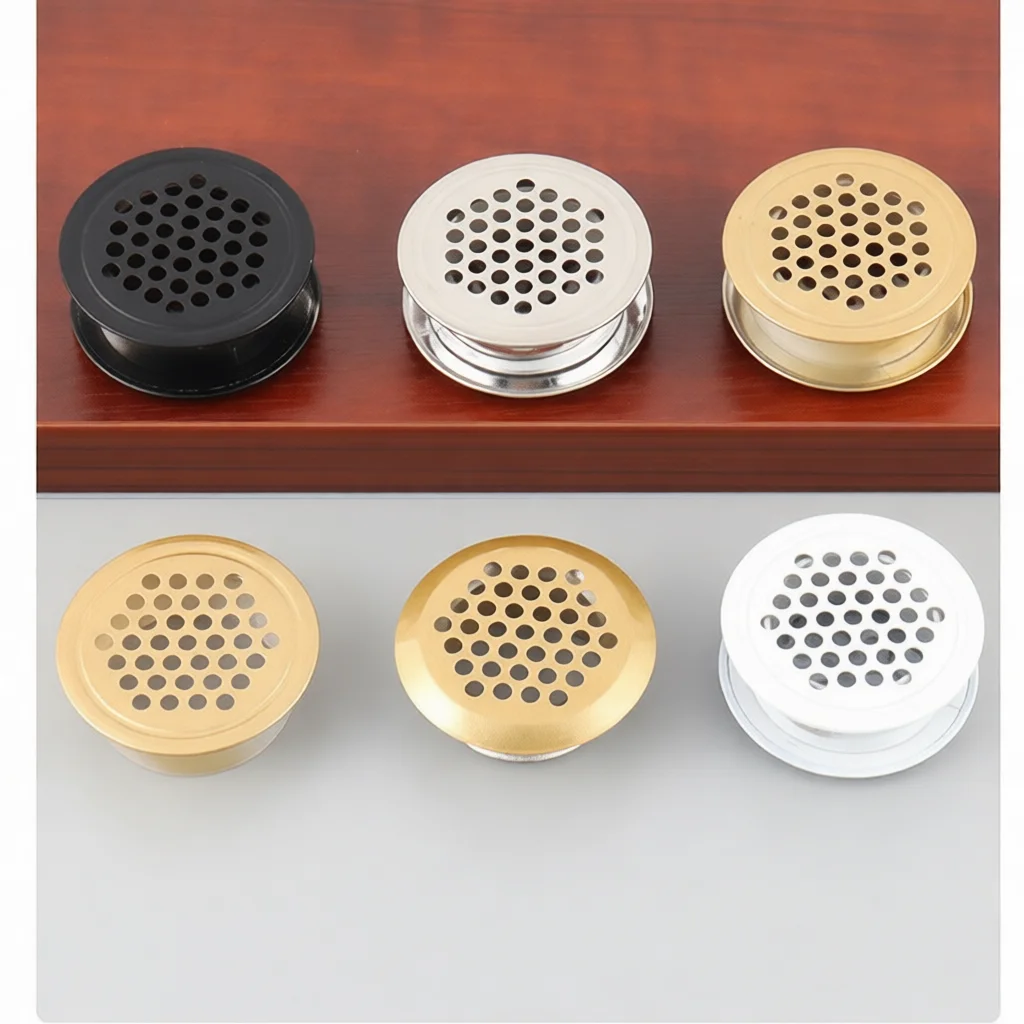 Round Cabinet Air Ventilation Mesh Stainless Steel Cover Shoe Closet Breathable Exhaust Grille Home Improvement Hardware