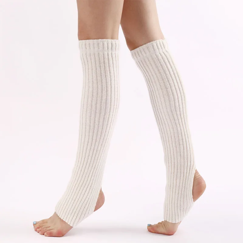 Aquecedores de Pernas de Tricô de Inverno para Mulheres e Meninas, Meias para Botas, Cobertura Quente para Pernas para Yoga, Academia, Fitness, Dança e Alongamento