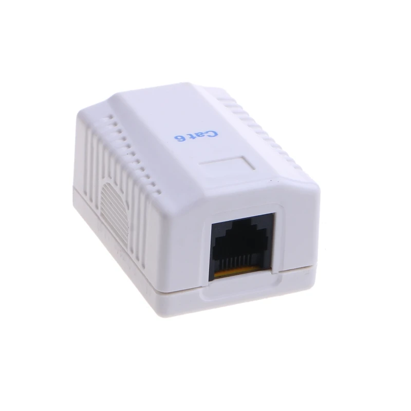 Cat6 RJ45 8P8C Connector UTP Unshielded Single Port Desktop Mount Box CAT6 Module Information Socket