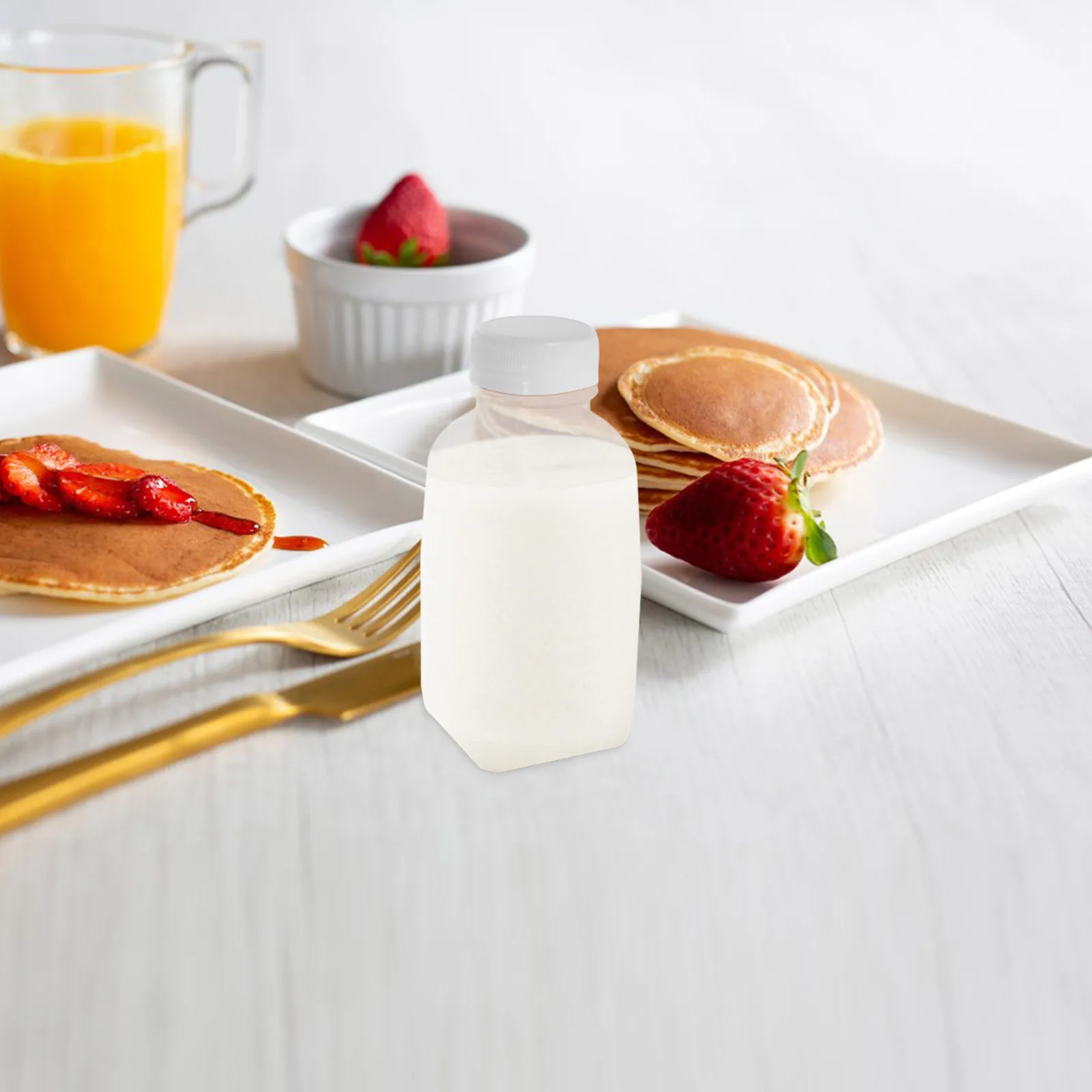 

10 Pcs Handheld Juice Bottles 320ml Reusable Plastic Containers for Cold Drinks Milk Storage Portable Bottle