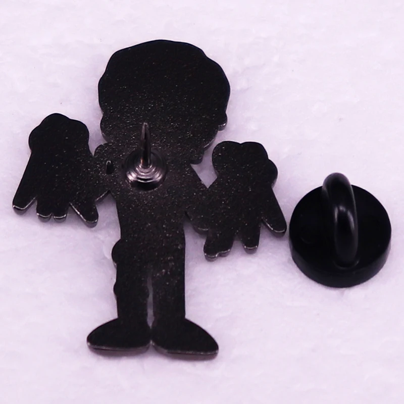 Fantasy Romance Film Enamel Pin A Man Has Scissors for Hands Brooch Jewelry Collectibles