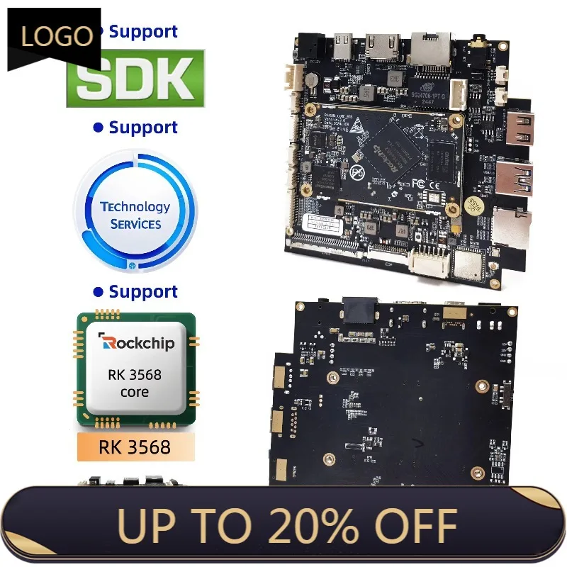 AI Linux Pcb Pcba Embedded Rockchip 3568 Debian Mainboard 4 32g  Rk3568 Motherboard Android Board With Wifi  Lvds Output