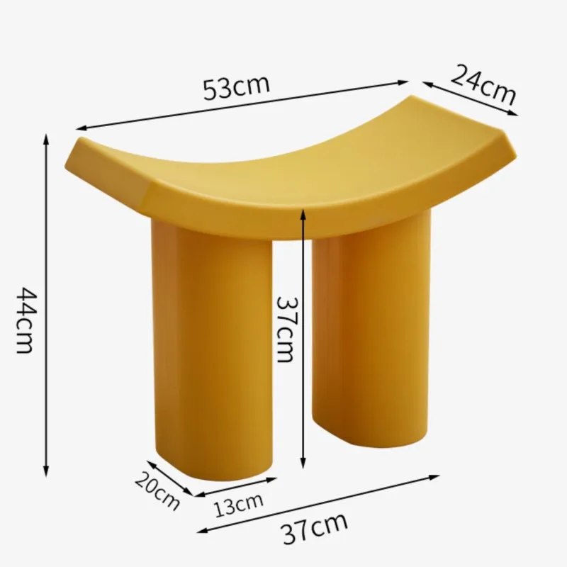 Nordic Shoe Changing Stools Living Room Plastic Small Stool Household Curved Bench Modern Coffee Table Chairs Bedroom Step Stool