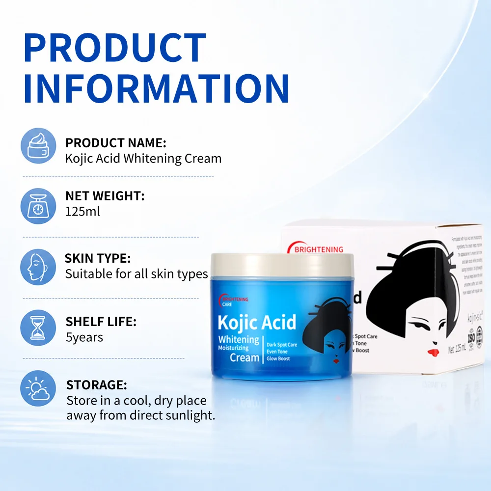 Kojic Acid Facial Cream Luxury Nourishing Improve Dull Skin Rejuvenation Oil Control Shrink Pores Face Cream Korean Skincare