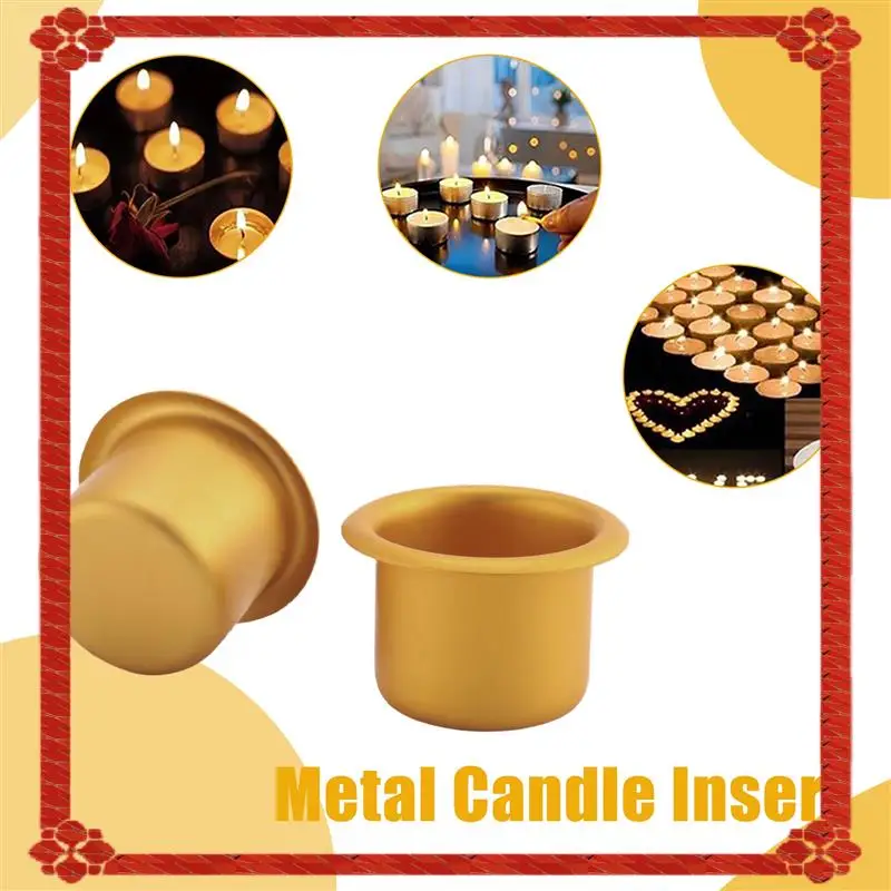 24-Hour Delivery 20 Pcs Metal Candle Insert For Taper Candles Decorative Candle Holder DIY Candle Holder Set For Tree Candles Ta