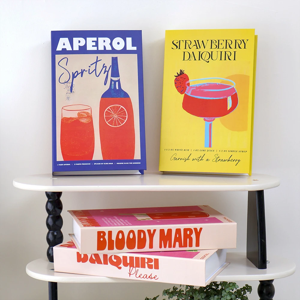 Colorful Cocktail Style Bedroom Decoration Books Openable Home Decoration Book Box Desk Coffee Table Decorations Living Room - view 2