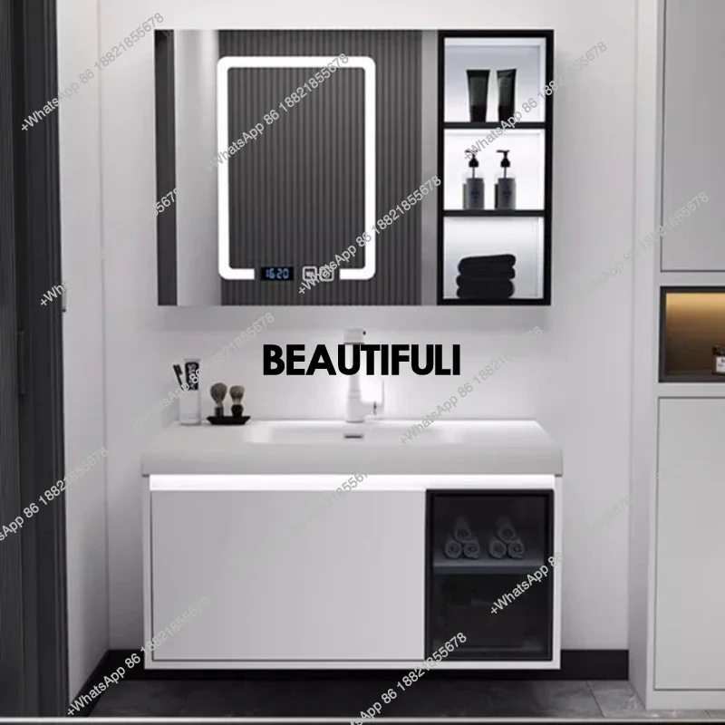 Hot sales Nordic Bathroom Cabinet Modern Round Toilet Drawers Bathroom Space Saving White Modern Szafka Entrance Hall Furniture