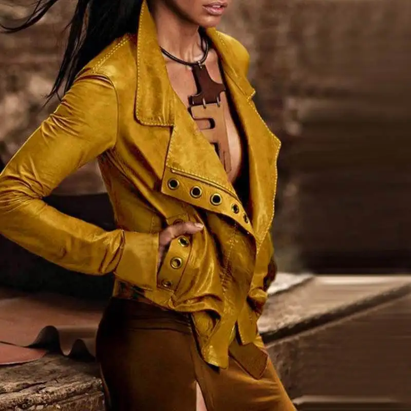 เสื้อแจ็คเก็ตแฟชั่นผู้หญิงสำหรับฤดูใบไม้ร่วงและฤดูหนาว แขนยาว ทรงสลิม ตัดต่อผ้า สไตล์สตรีท ซิปปิด สีพื้น