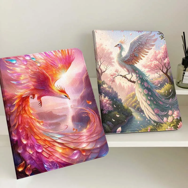 

Art Bird Peacock Color For Apple iPad Pro Air 13 2 7th 6th 2025 M2 M3 M4 M512.9 13 inch Foldable Tablet Case Gift