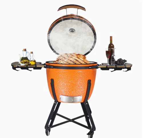 Hoge kwaliteit beste houtskoolgrill Primo Original Steel Kamado Tuinartikelen BBQ houtskoolgrills met trolleytafel
