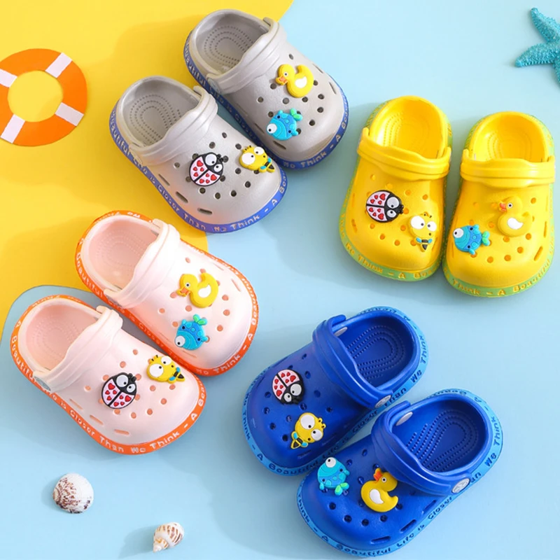 Summer Kids sandals Boys Girls Mules Cartoon baby Slippers Flat Summer Cartoon Children's Garden Shoes