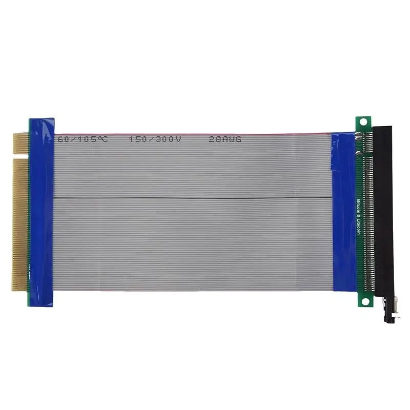 A75Q-PCI-E Express 16X Riser Card Extender Extension Cable Ribbon Flex