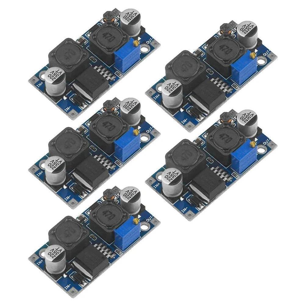 5Pcs XL6009 DC-DC Buck Boost Voltage Converter Power Module 4A 400KHz Adjustable Switch Module 3.8-30V to 1.25-35V Power Supply