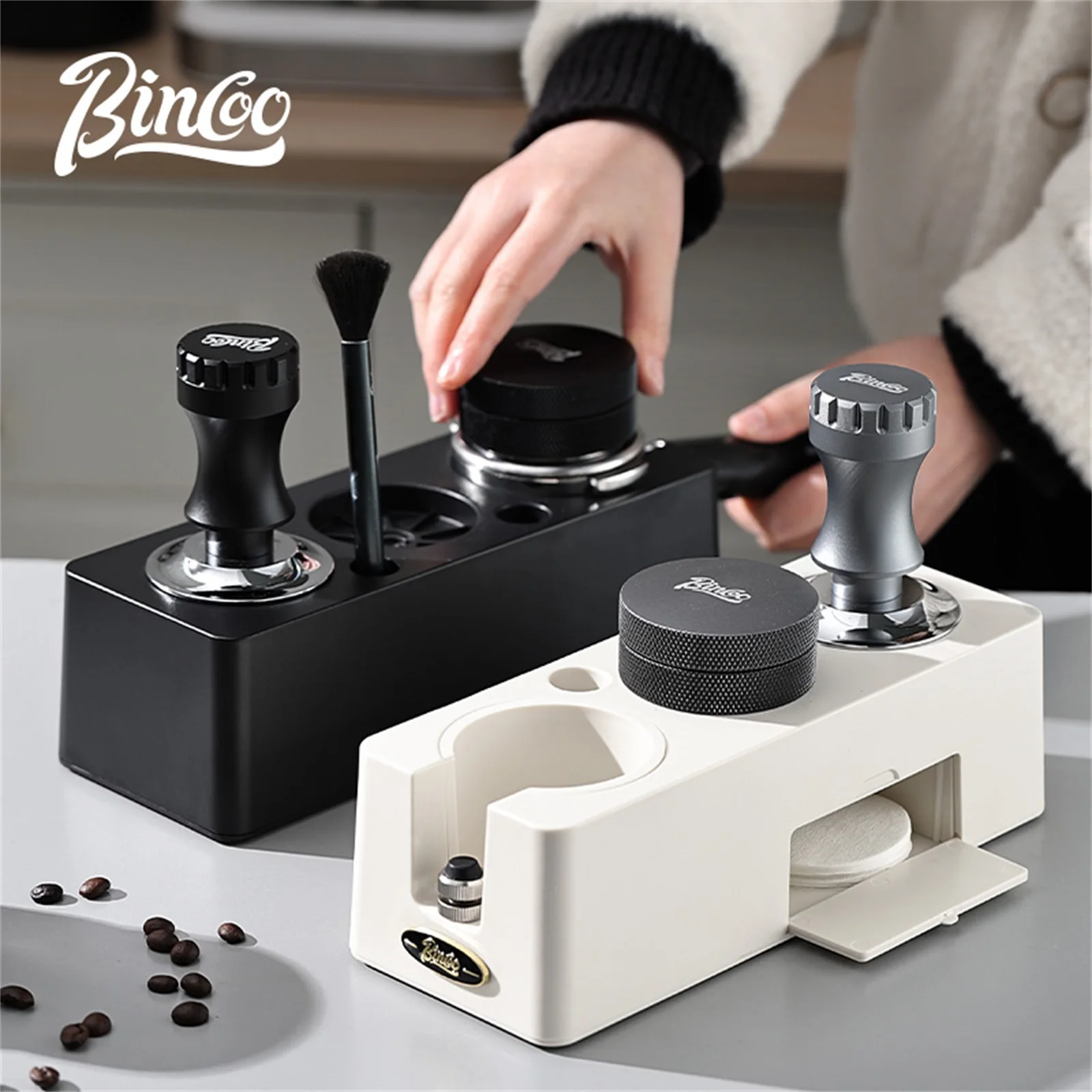 

Bincoo Coffee Tamper Station 51mm 53mm 58mm Constant Pressure Espresso Distributor Barista Accessories Tools Hot Sales