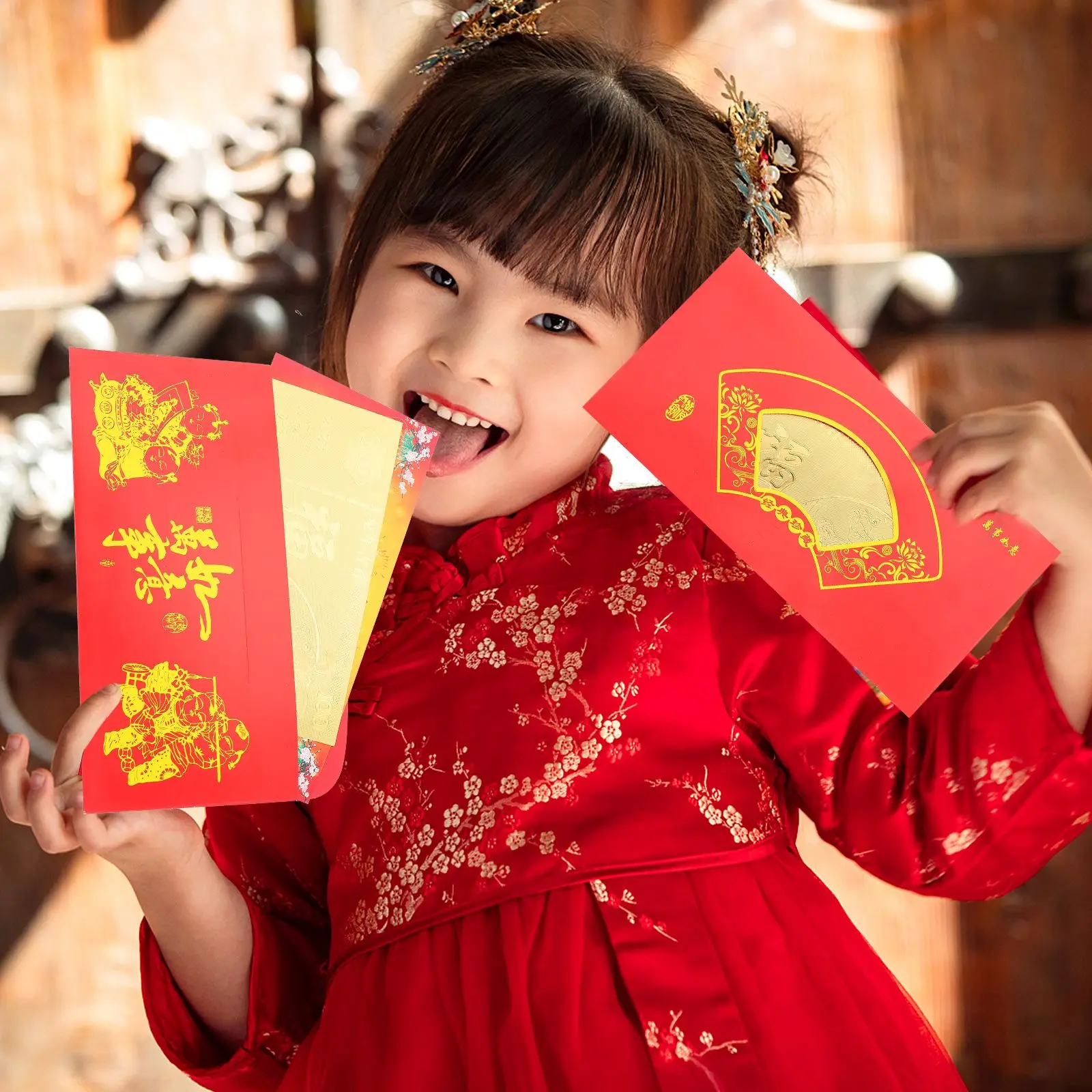 10 Pcs Spring Festival Banknotes New Year Supplies Red Packet