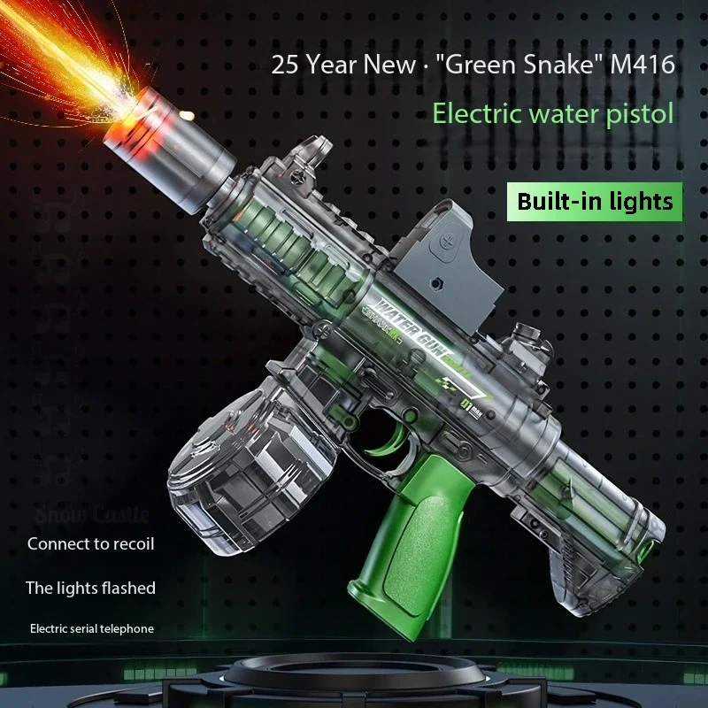 

2025 New Water Gun M416 Electric Toy High Pressure Fully Automatic M416 Rifle Adult Boys and Girls Summer Games Beach Pool Toys