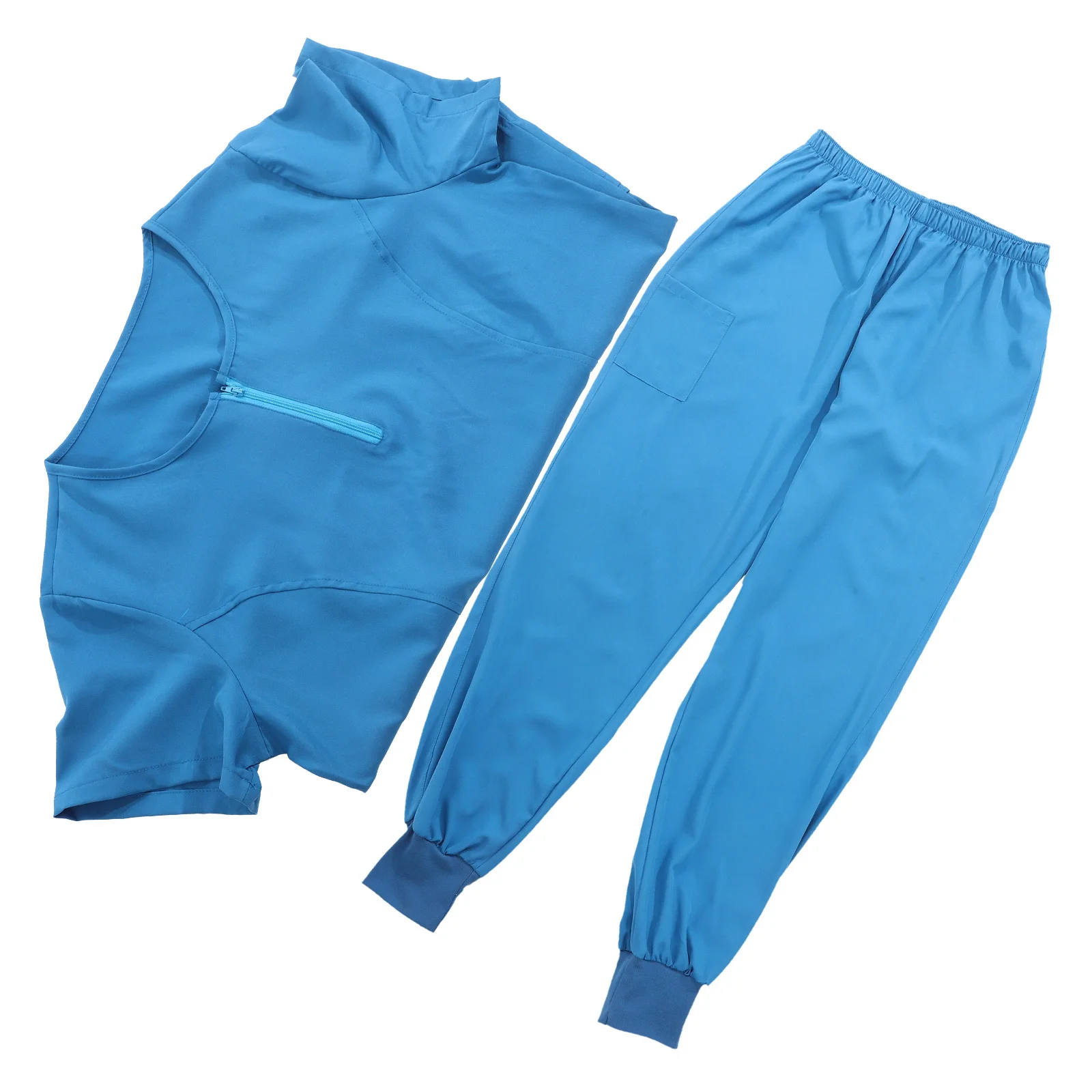 1Set Women Doctor Uniform Short Sleeve Classic Pockets Design Breathable Comfortable Medical Work Clothes Woman Doctor Uniform