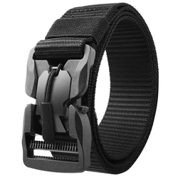 Genuine Tactical Belt Quick Release Magnetic Buckle Belt Soft Real Nylon Sports Accessories men and women belt