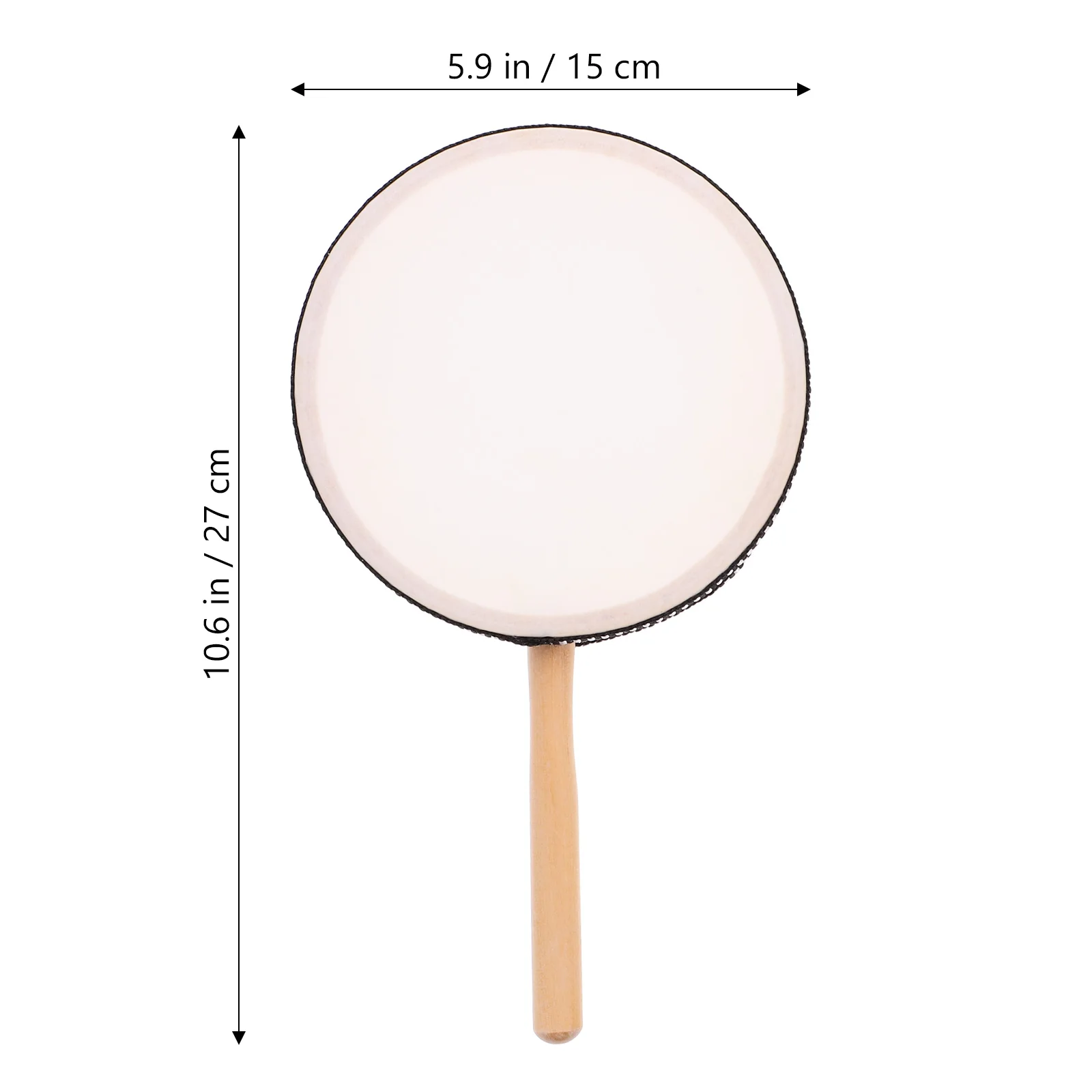 6 بوصة مقبض خشبي للأطفال لعبة موسيقية أداة قرع المحمولة خفيفة الوزن المتانة مجموعة طبلة يدوية طبلة يدوية خشبية طفل صغير