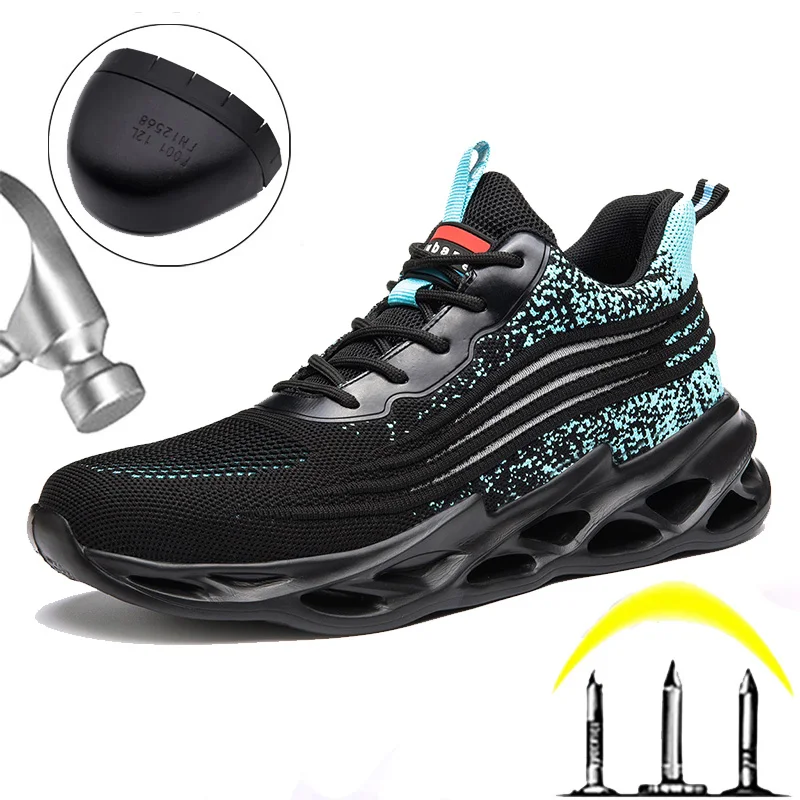 

Европейский стиль, мужская легкая дышащая дезодорирующая защитная Рабочая обувь с стальным носком для весны и лета, защитная обувь