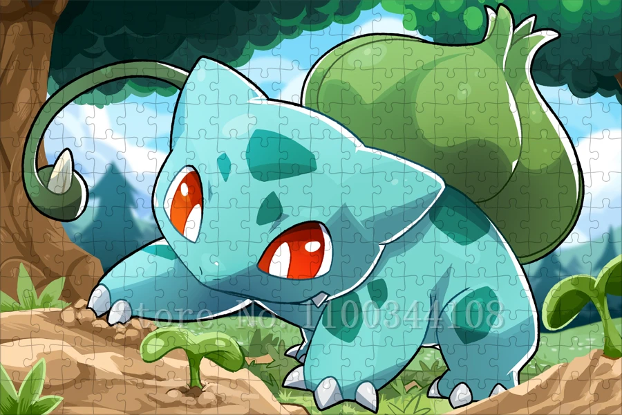 300/500/1000PCS Pokemon Game Jigsaw Puzzles Bulbasaur Ivysaur Venusaur Wooden Puzzles for Adults Decompressing Toys and Hobbies