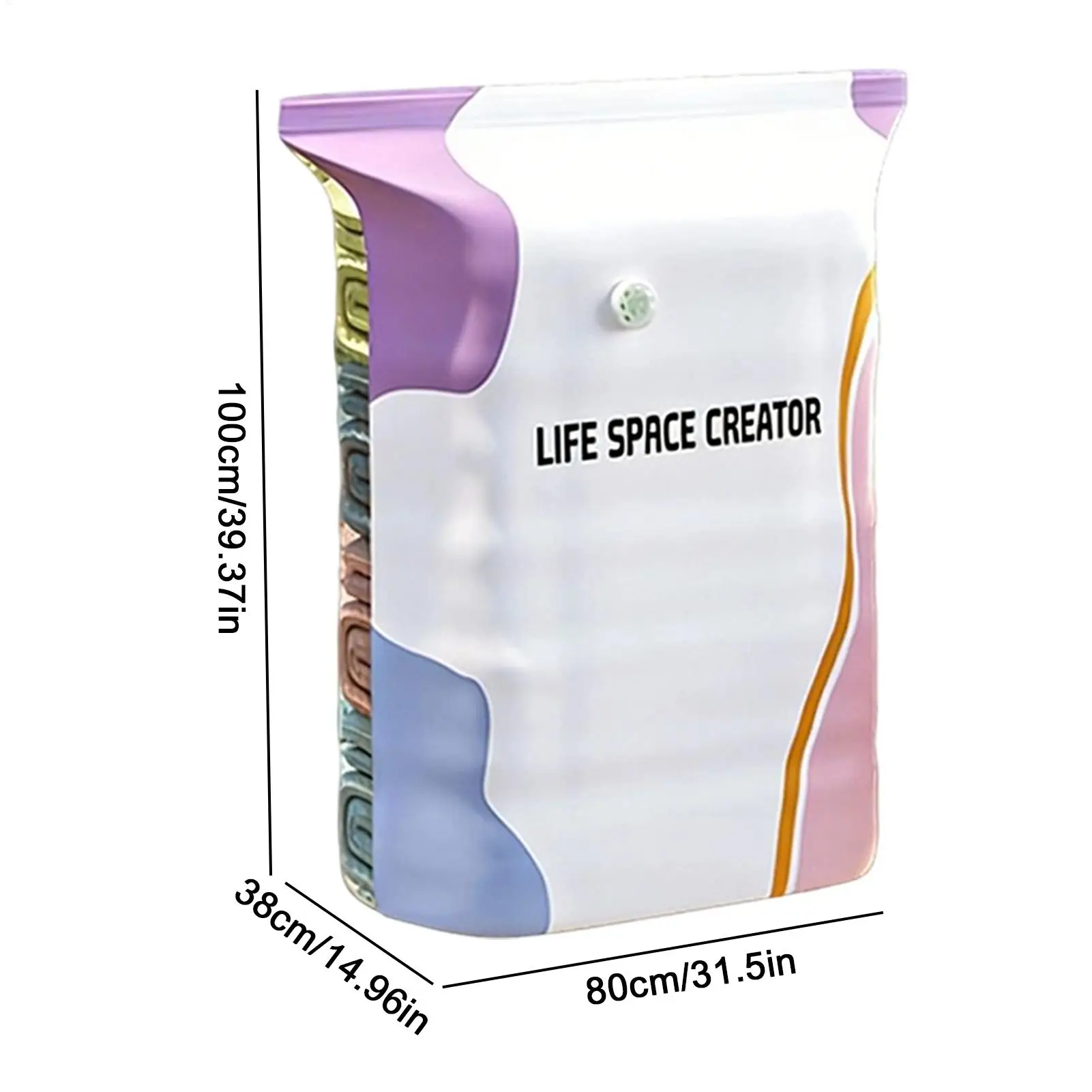 No Pump Vacuum Storage Bags 3 Pieces No Pump Reusable Airtight Travel Compression Bags for Travel Clothing Pillows Comforters view 6