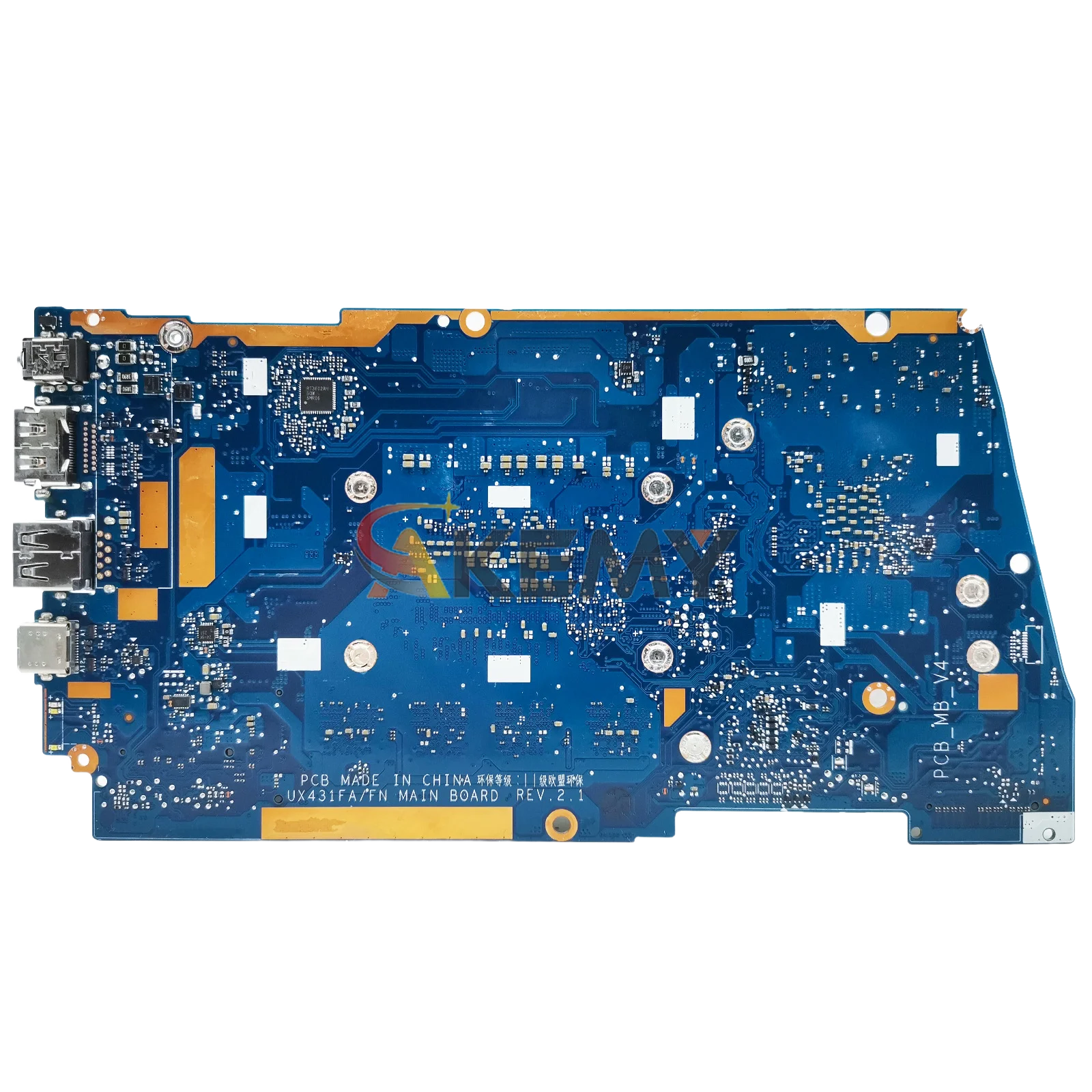 UX431FN Motherboard Laptop untuk ASUS ZenBook UX431FN X431F S431F S4500F UX431F U4500F Mainboard dengan CPU I3 I5 I7 Tes 100% OK