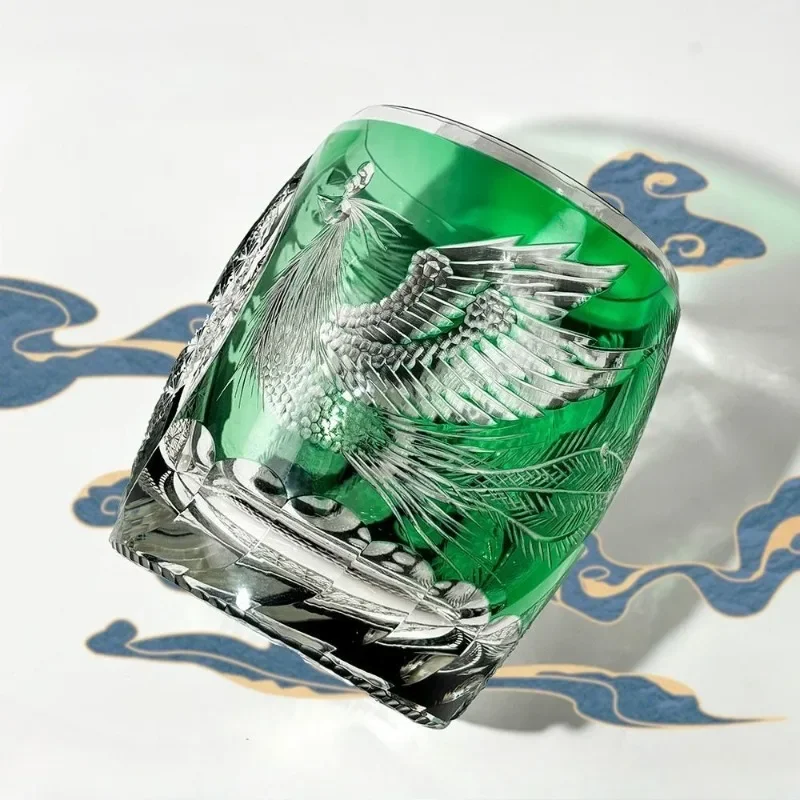 Longteng Phoenix Dance Crystal, Glass, Wine Glass Sake Glass Gift Cup Festival