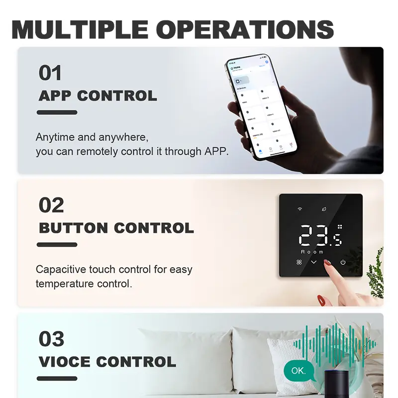 Smart WiFi Thermostat Zigbee Tuya Water Gas Boiler Power Battery Powered Wireless Temperature Controller Alexa Google Home Alice - 5