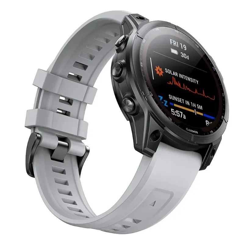 26/22/20mm Quick Fit Silicone Strap For Garmin Tactix 8/Fenix 8/Quatix 8 Comfortable Wristband For Forerunner 965 970/Instinct 3